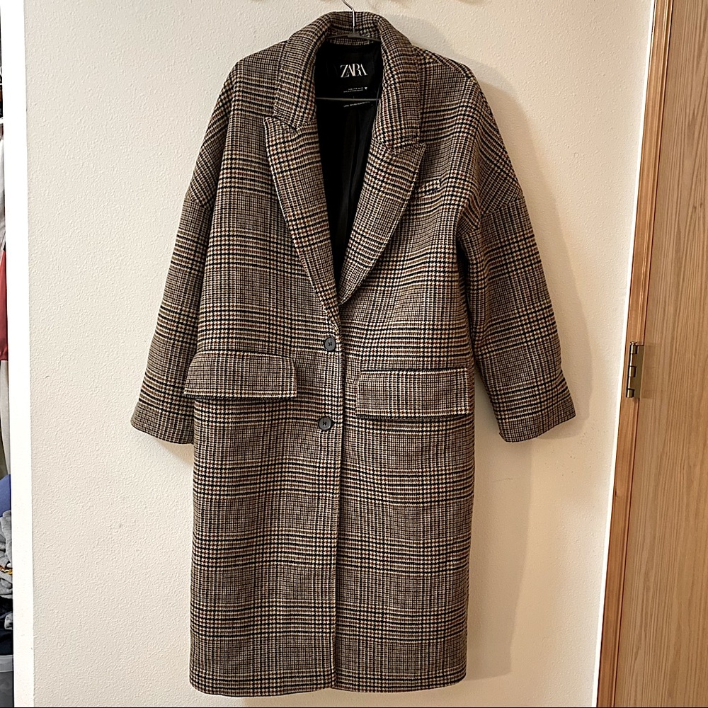 Zara Wool Blend Long Coat